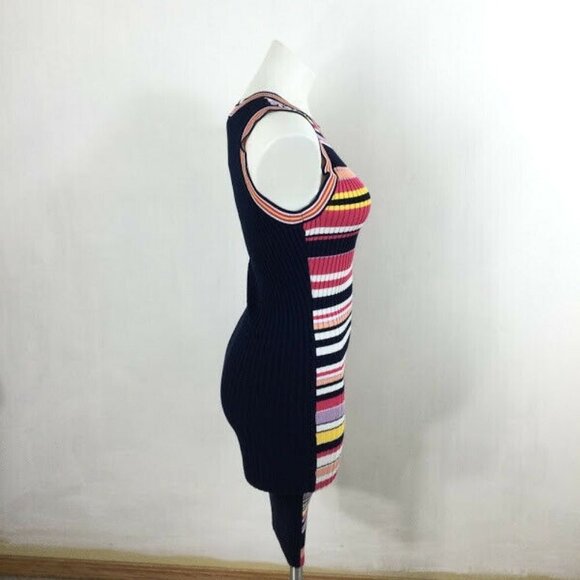 Ella Moss Simone Sleeveless Ribbed Multicolor Dres - Picture 3 of 11